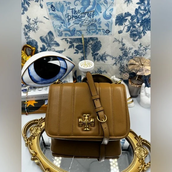 🆕 TORY BURCH 🧿 NWOT Kira Chain Shoulder Bag, Toasted Sesame - AUTHENTICATED - Picture 14 of 16